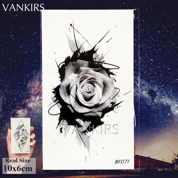 VANKIRS Watercolour Cats Temporary Tattoos Stickers Flash Women Arm Fake Tatoos Kid Stars Unicorn Cartoon Waterproof Tattoo Neck