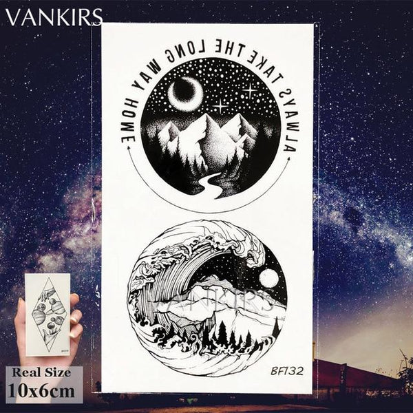 VANKIRS Watercolour Cats Temporary Tattoos Stickers Flash Women Arm Fake Tatoos Kid Stars Unicorn Cartoon Waterproof Tattoo Neck