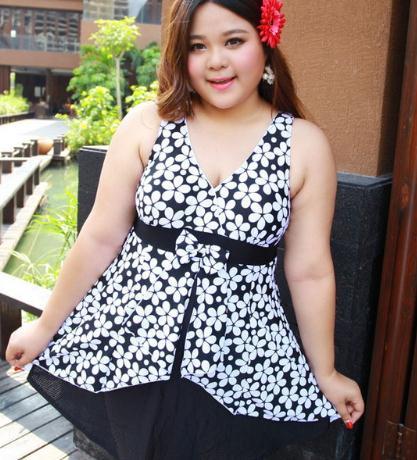 4XL-12XL Big Size Swimsuit Women One Piece Floral Print Plus Size Swimwear Fat Boxers Swim Suit Ladies Large Size Swimming Suit