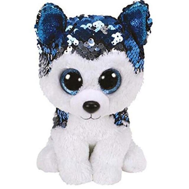 Ty Beanie Boos Plush Animal Doll Sequin Soft Stuffed Cat Owl Fox Rabbit Unicorn Flamingo Sheep Dragon Dog Penguin Toys 6" 15cm