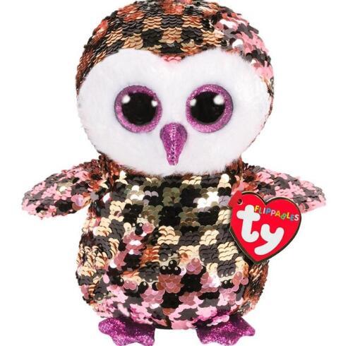 Ty Beanie Boos Plush Animal Doll Sequin Soft Stuffed Cat Owl Fox Rabbit Unicorn Flamingo Sheep Dragon Dog Penguin Toys 6" 15cm