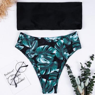 Sexy Bandeau Bikini 2019 Women Bikini Set Print Swimwear Somen Bathing Suit Push Up Female Swimsuit Swimming Beach Wear