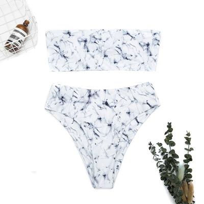 Sexy Bandeau Bikini 2019 Women Bikini Set Print Swimwear Somen Bathing Suit Push Up Female Swimsuit Swimming Beach Wear