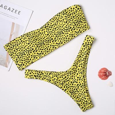 Sexy Bandeau Bikini 2019 Women Bikini Set Print Swimwear Somen Bathing Suit Push Up Female Swimsuit Swimming Beach Wear