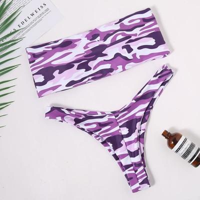 Sexy Bandeau Bikini 2019 Women Bikini Set Print Swimwear Somen Bathing Suit Push Up Female Swimsuit Swimming Beach Wear