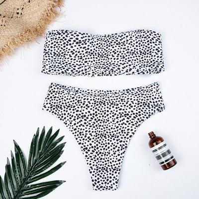 Sexy Bandeau Bikini 2019 Women Bikini Set Print Swimwear Somen Bathing Suit Push Up Female Swimsuit Swimming Beach Wear