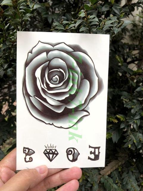 Waterproof Temporary tatoo sticker Hand Painted Cool Dark skull face letter Water Transfer fake tatoo flash tatto for men women