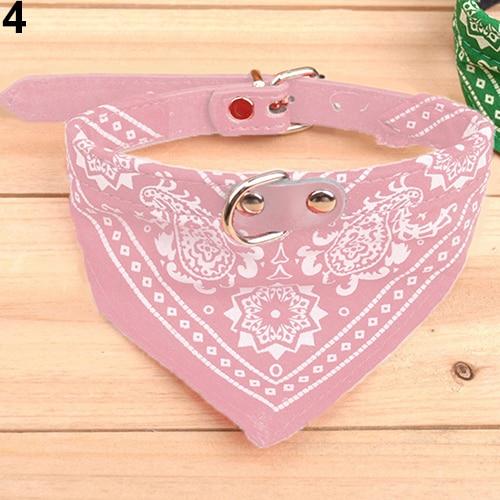 Fashion Adjustable Pet Dog Cat Bandana Scarf Collar Leather Printed Neckerchief Pet Ties Pet Supplies For Chihuahua Puppy Pet