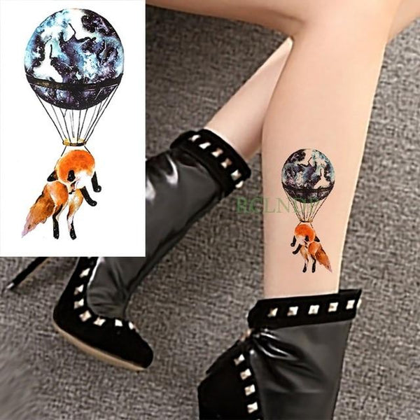 Waterproof Temporary Tattoo cute squirrel fox dog snake animal tatto stickers flash tatoo fake tattoos for girl women lady 4