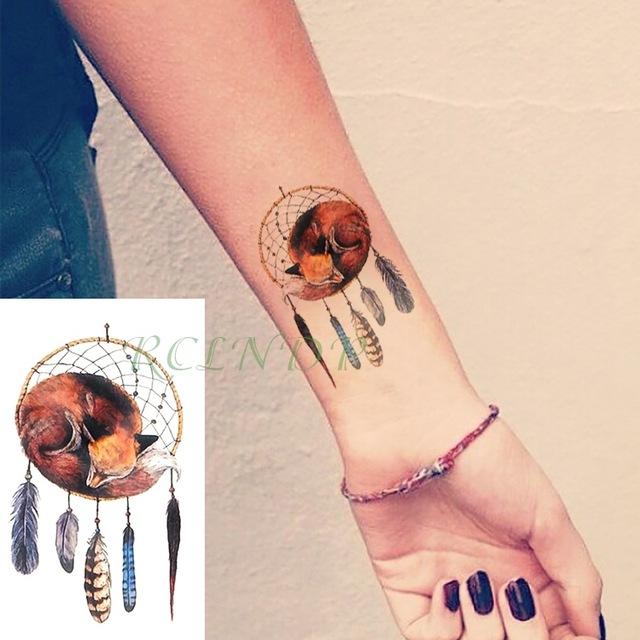Waterproof Temporary Tattoo cute squirrel fox dog snake animal tatto stickers flash tatoo fake tattoos for girl women lady 4