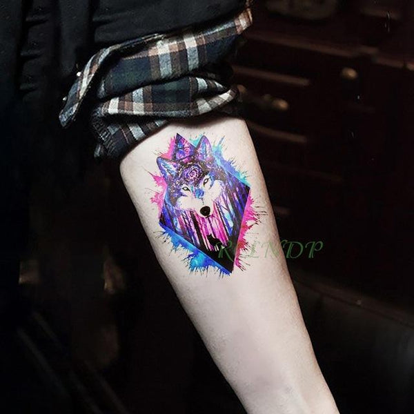Waterproof Temporary Tattoo cute squirrel fox dog snake animal tatto stickers flash tatoo fake tattoos for girl women lady 4