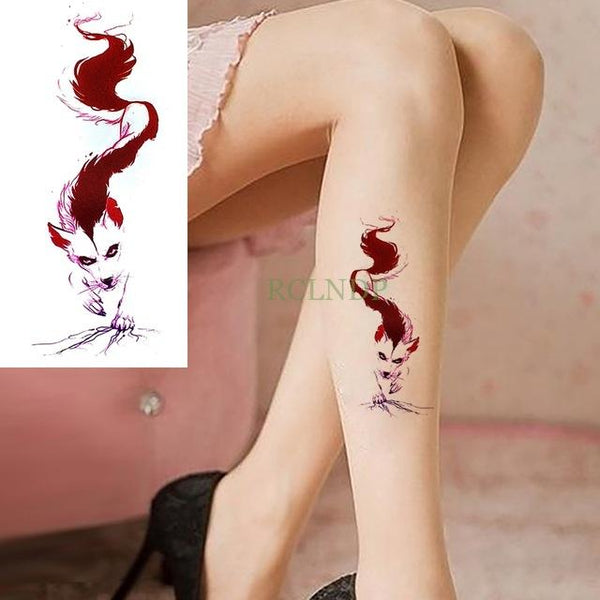 Waterproof Temporary Tattoo cute squirrel fox dog snake animal tatto stickers flash tatoo fake tattoos for girl women lady 4