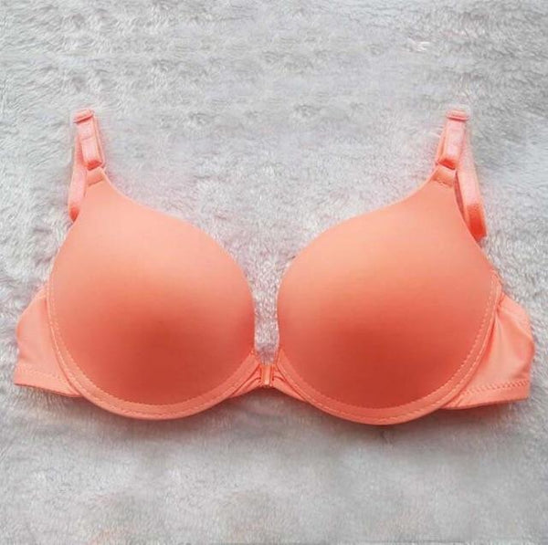 new fashion sexy simple push up bra front button candy color A B cup women underwear brassiere