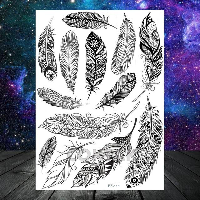 Large Black Henna Arm Tattoos Legs Bracelet India Mandala Flower Temporary Tattoo Mehndi Women Body Stickers Big Sexy Tattoo Art