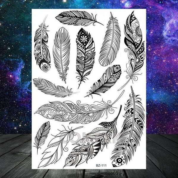Large Black Henna Arm Tattoos Legs Bracelet India Mandala Flower Temporary Tattoo Mehndi Women Body Stickers Big Sexy Tattoo Art