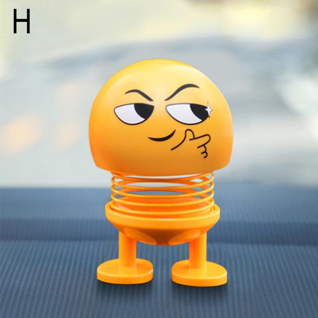 Shaking Head Toys Car Ornaments Bobblehead Nod Dolls Cute Cartoon Funny Emoji Wobble Head Robot Lovely Car Dashboard Decor Auto