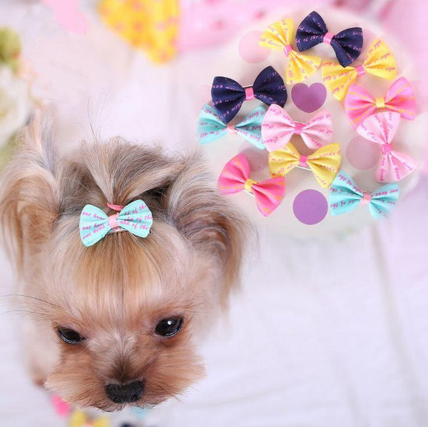 Hoomall Pet Print Small Hair Clip Teddy Pet Dog Hairpin Dog Accessories Mascotas Accesorios Para Perros