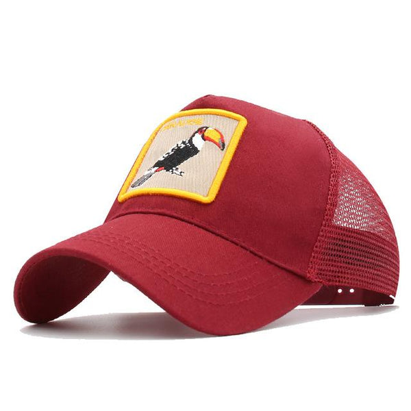 Animals Embroidery Duffy Duck Baseball Caps Men Women Snapback Hip Hop Hat Summer Breathable Mesh Gorras Unisex Streetwear Bone