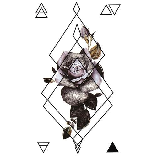 Lotus Flowers Big Temporary Tattoo Sticker Waterproof Women Girls Back Shoulder Chest Fake Tattoos 11X15cm