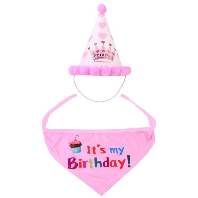 High Quality Sequined Pet Birthday Hat with Bib Cat Dog Party Hat and Bib Birthday Outfit Decoration Pet Accessories Dropship
