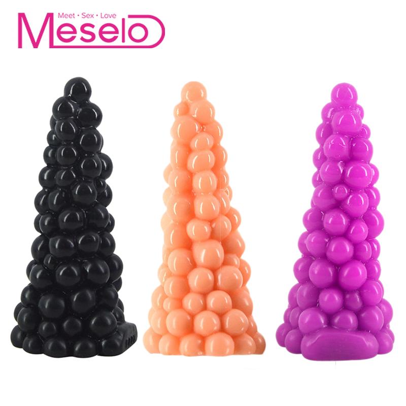 Meselo Novelty Grape Shape Anal Plug Big Butt Plug Gay Sex Toys For Men Woman Masturbator Huge Dildo Anal Beads Sex Products New