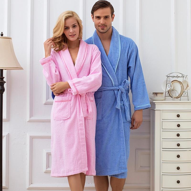 New Winter Bathrobe Men Towel Fleece Warm Soft Cotton Long Sleep Kimono Robe Bathrobe Male Dressing Gown Robes Plus Size XL