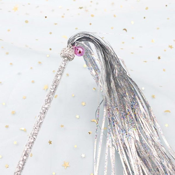 Pet Toys Teasing Cute Wand Training Interactive Acrylic Teaser Funny Cat Stick Tassels Dangler Rod Kitten Feather Bell