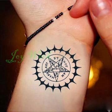 Waterproof Temporary Tattoo sticker Biological hazard Biohazard danger tatto flash tatoo fake tattoos for men women