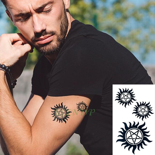 Waterproof Temporary Tattoo sticker Biological hazard Biohazard danger tatto flash tatoo fake tattoos for men women