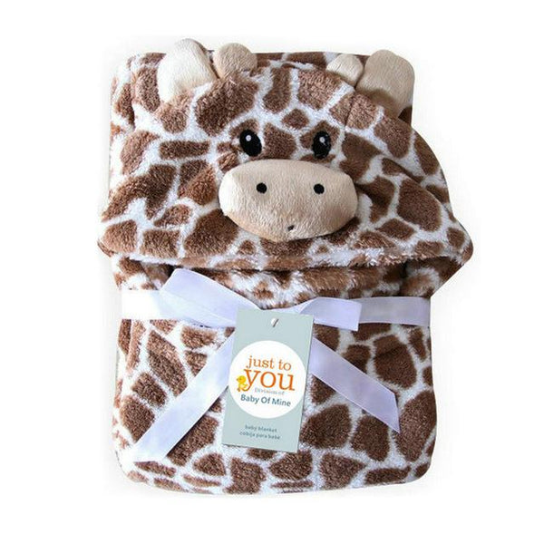 Lovely fleece baby bath towel cute animal shape kid hooded baby towel bathrobe cloak baby receiving blanket neonatal hold to be