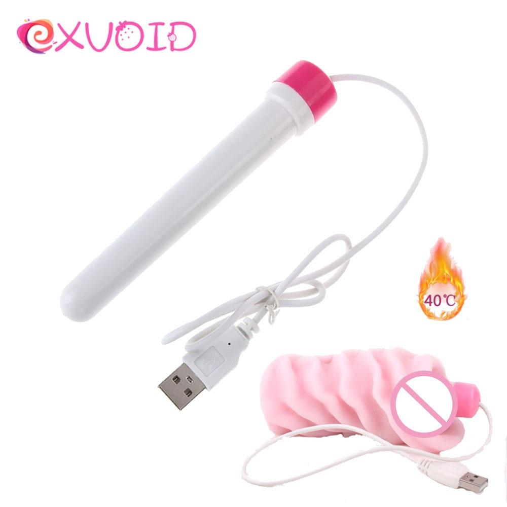 EXVOID USB Heating Rod Bar Masturbator Cup Warm Stick Vagina Warmer Torch Erotic Sex Toys for Couples Adult Products Sex Shop