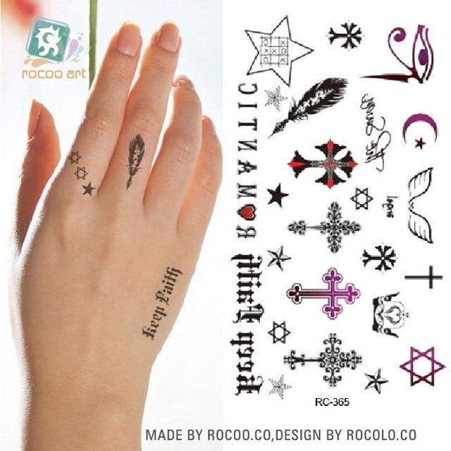 Waterproof Temporary Tattoo Sticker small cross sun and moon on finger ear tatto flash tatoo fake tattoos for girl women men