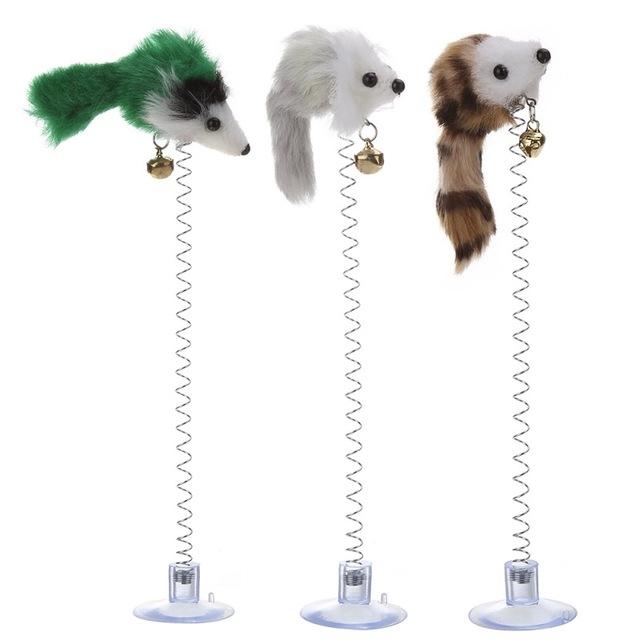 1/3Pcs Pet Cat Toy Elastic Feather False Mouse Toys Cat Kitten Interactive Cat Scratcher Teaser Pet Products for Cat Supplies