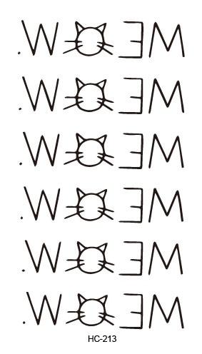 Rocooart Classic Black Tattoo Cat Bird Fake Tattoo Tatuajes Hand Tatouage Body Waterproof Temporary Tattoo Sticker Small Taty