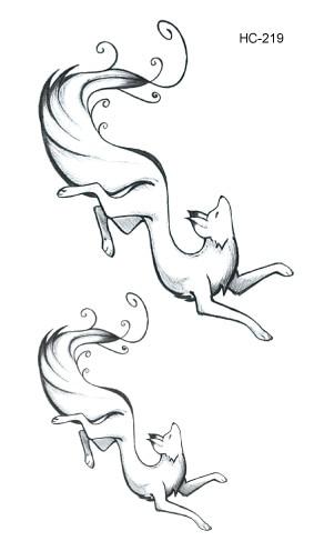 Rocooart Classic Black Tattoo Cat Bird Fake Tattoo Tatuajes Hand Tatouage Body Waterproof Temporary Tattoo Sticker Small Taty
