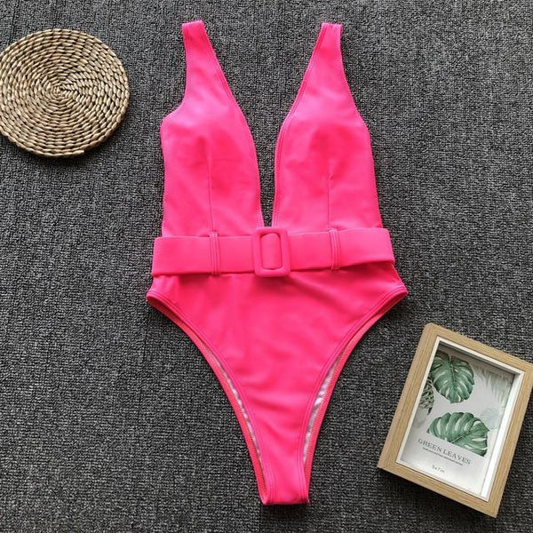 Swimsuit 2019 Push Up Bikini Sexy Mulheres 7 Colors One Piece Beachwear Swimwear Swimsuit Mulher Monokini