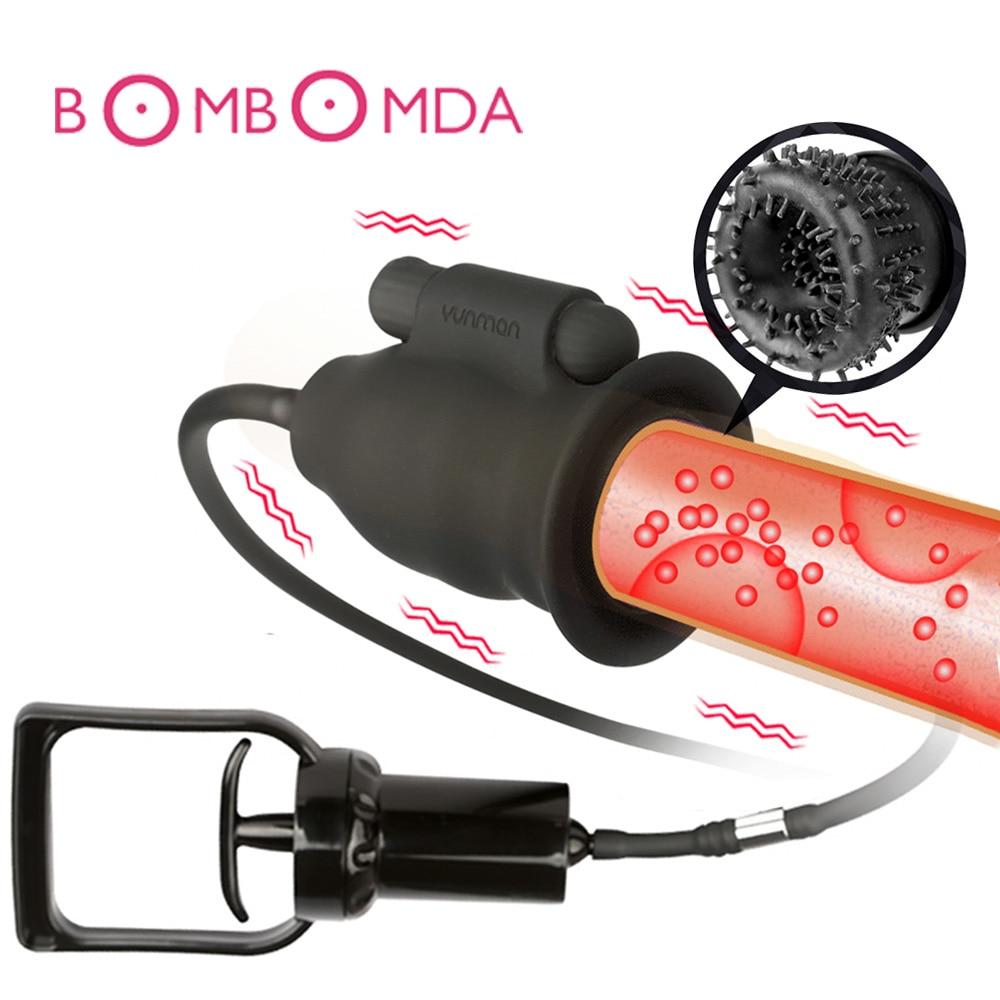 Man Glans Stimulator Pump Vibrator Penis Enlargement Male Masturbator Penis Sucking Enlarger Massager Vibrator Sex Toys for Men
