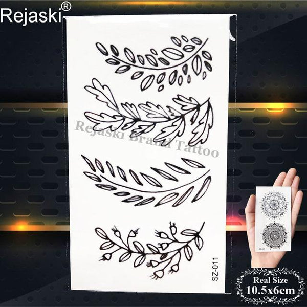 Rejaski Women Flirtatious Tattoo Stickres Body Art Painting Girl Fashion Temporary Tattoo Geometric Rose Dreamcatcher Fake Tatoo