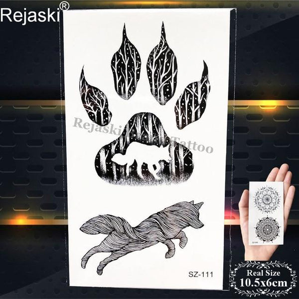 Rejaski Women Flirtatious Tattoo Stickres Body Art Painting Girl Fashion Temporary Tattoo Geometric Rose Dreamcatcher Fake Tatoo