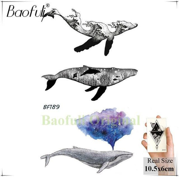 Sexy Fox Flowers Feather Women Temporary Tattoo Black Geometric Waterproof Fake Tatoos Body Art Arms Legs DIY Tattoo Stickers