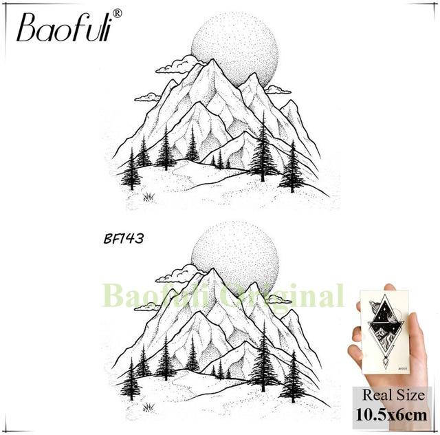 Sexy Fox Flowers Feather Women Temporary Tattoo Black Geometric Waterproof Fake Tatoos Body Art Arms Legs DIY Tattoo Stickers