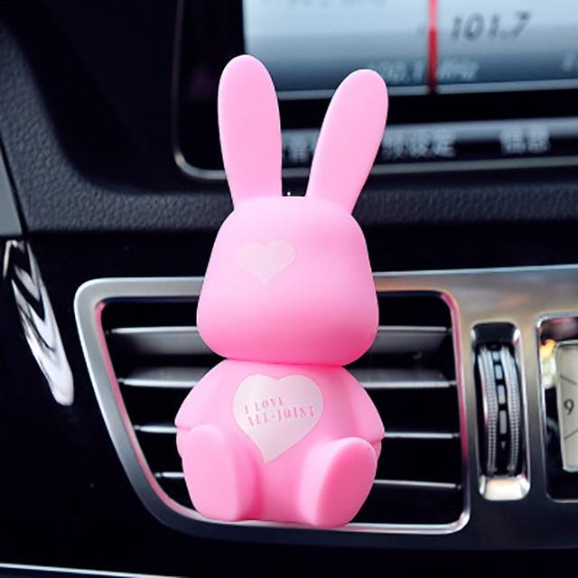 JOORMOM Baby Rabit car air-conditioning outlet perfume CLIP car perfume car decorations rhinestone pink car accessories