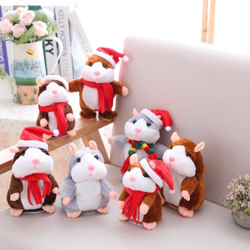 Dropshipping Promotion 15 cm Sweet Talking hamster Speak Sound Recording Repeat Plush kawaii hamster animal Toys