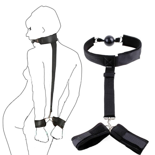 Sex Toys For couples Erotic Restraints positioning Bondage BDSM esclave Handcuffs Muzzles Mouth Gags Ball Adult sexuale Slave