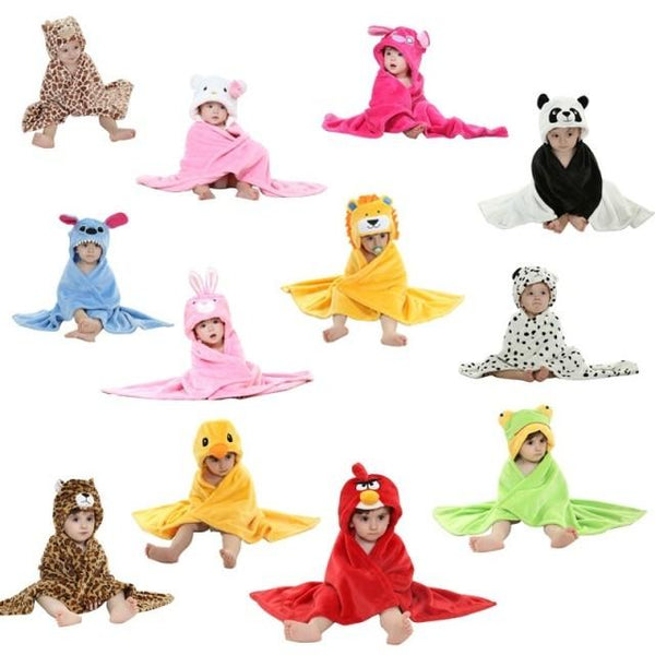Designs Hooded Animal Model Cloak Baby Bathrobe/Cartoon Baby Towel/Character Kids Bath Robe/ Bath Towel