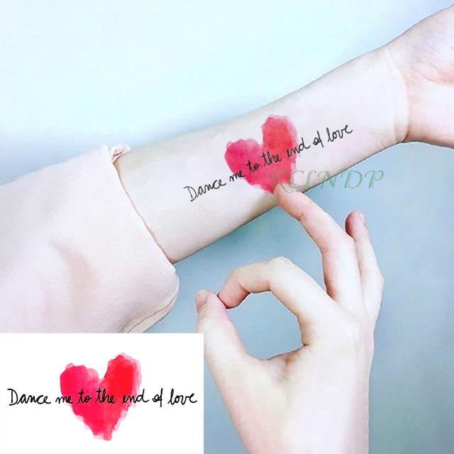 Waterproof Temporary Tattoo Sticker of body Love wave tattoo small size tatto stickers flash tatoo fake tattoos for girl women