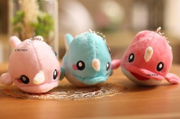 Multi-Designs, Ocean Animal Stuffed Plush Toys , 5-12CM Approx. , Cute Shark Etc. Plush Toys , Stuffed Key chain Plush Dolls