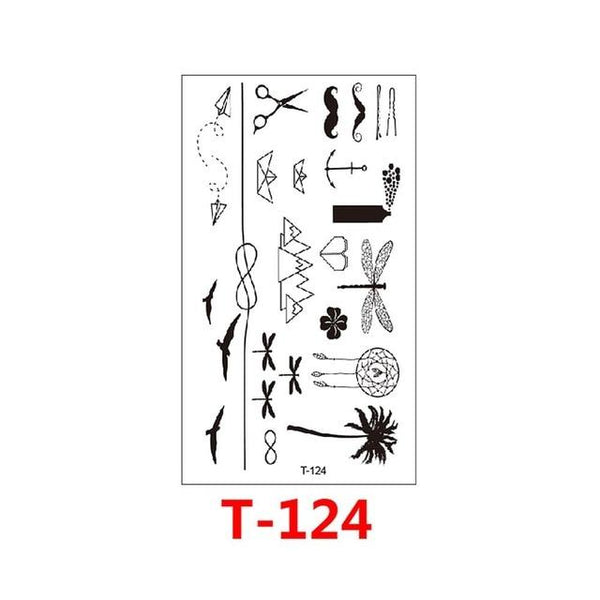 T-049 Multiple patte small pattern cool temporary tattoo sticker female simple line pattern body art new design fake male tattoo