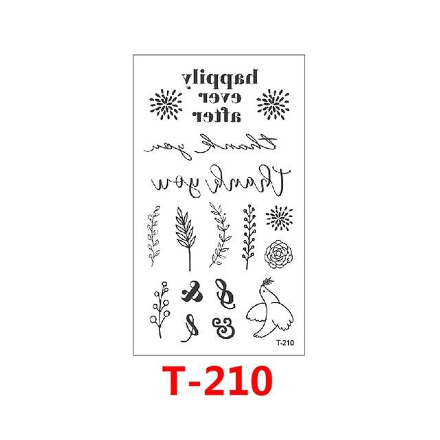T-049 Multiple patte small pattern cool temporary tattoo sticker female simple line pattern body art new design fake male tattoo