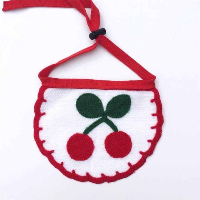 Korean Pet Dog Collar Saliva Towel Cat Dog Hand-Woven Pet Accessories Pet Triangle Scarf Bib